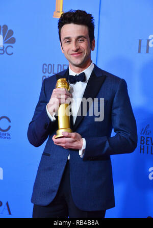 Los Angeles, Stati Uniti d'America. 06 gen 2019. Justin Hurwitz 143 in sala stampa durante la 76th Annuale di Golden Globe Awards presso il Beverly Hilton Hotel il 6 gennaio 2019 a Beverly Hills, la California Credit: Tsuni/USA/Alamy Live News Foto Stock