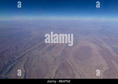 Vista aerea del Pakistan dal jet del passeggero, Asia Foto Stock