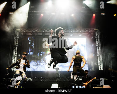 Il cantante americana, cantautore e ballerino Jason Derulo esegue un concerto dal vivo esegue un concerto dal vivo presso il Danish music festival polveriera 2016. Danimarca, 25/06 2016. Ad eccezione della Danimarca. Foto Stock