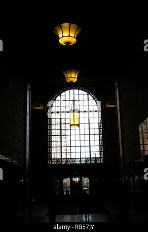 Cleveland, OH, Stati Uniti. Elementi architettonici all'interno del Tower City Centre. Foto Stock