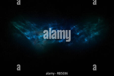 Abstract fantasiosa spazio scuro, nebulosa cielo stellato, sfondo galattico. Foto Stock