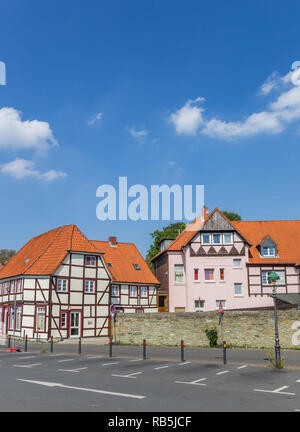 Vecchie case nel centro storico di Soest, Germania Foto Stock