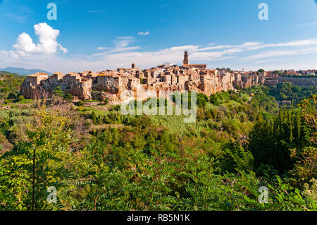 La città toscana di Pitigliano, Italia Foto Stock