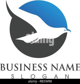 Eagle Bird modello Logo icona vettore Illustrazione Vettoriale