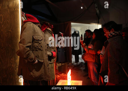 La presentazione del Belstaff durante la London Fashion Week Men's AW19 show tenutasi alla Belstaff House, Londra. Foto Stock