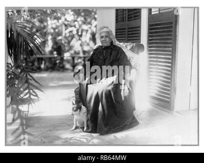 A piena lunghezza Ritratto di Liliuokalani regina delle Hawaii (1838-1917). Datata 1917 Foto Stock