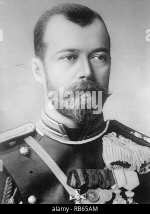 Fotografia di imperatore Nicola II, l'ultimo zar di Russia. 18 maggio 1868 - 17 luglio 1918. Foto Stock