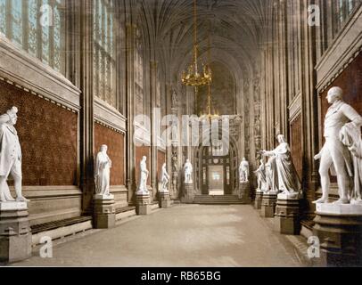 Immagine mostra interior shot del case del Parlamento . St. Stephens Hall, Londra Inghilterra. C1890. Foto Stock