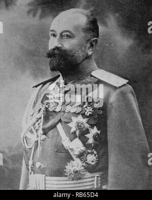 Alexei Andreyevich Polivanov (1855-1920), un militare russo ufficiale che come ministro della guerra durante la guerra mondiale I. ha servito come la Russia del ministro della guerra dal giugno 1915 fino alla sua Tsarina Alexandra costretto la rimozione dal suo ufficio nel marzo 1916. Foto Stock