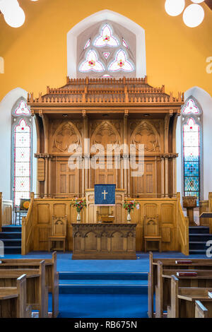 L'interno della chiesa di Invergordon della Scozia, Regno Unito, Europa. Foto Stock
