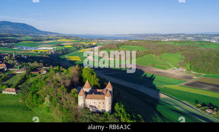 Il castello di Champvent, Yverdon-les-Bains, Svizzera Foto Stock