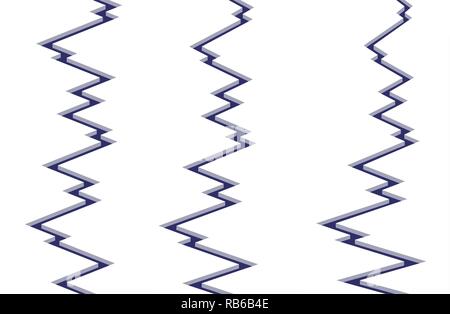 Vettore di crepe di ghiaccio, sfondi invernali set. crepa nel ghiaccio collezione di sfondo Illustrazione Vettoriale