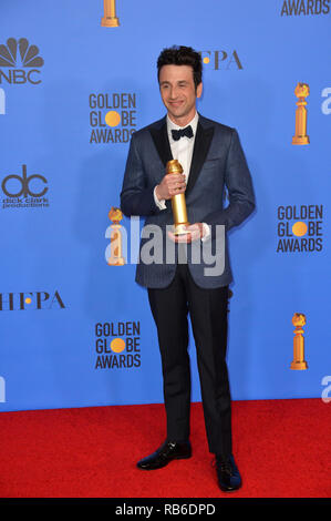 Beverly Hills, Stati Uniti d'America. 06 gen 2019. LOS ANGELES, CA. Gennaio 06, 2019: Justin Hurwitz al 2019 Golden Globe Awards presso il Beverly Hilton Hotel. © 2019 CCR Photo Library/PictureLux TUTTI I DIRITTI RISERVATI. Credito: PictureLux/Hollywood Archive/Alamy Live News Foto Stock