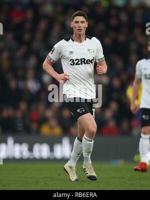 GEORGE EVANS, Derby County FC, Derby County v SOUTHAMPTON, Emirati FA Cup 3RD ROUND, 2019 Foto Stock