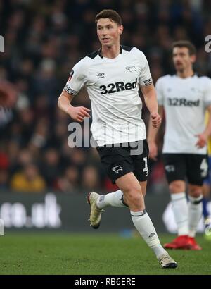 GEORGE EVANS, Derby County FC, Derby County v SOUTHAMPTON, Emirati FA Cup 3RD ROUND, 2019 Foto Stock