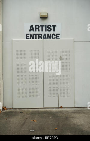 Il vecchio artista entrata a New Orleans Auditorium Comunale. Foto Stock