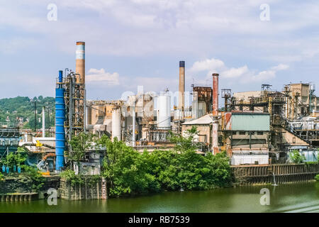 Edifici industriali sull isola di Neville Foto Stock