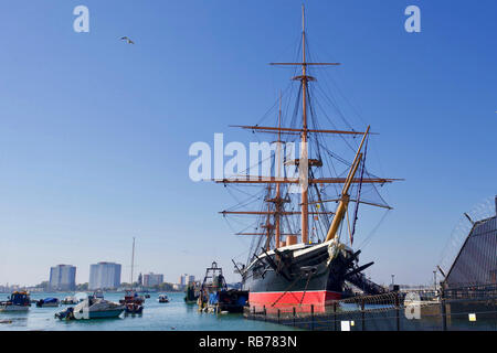 HMS Warrior, Portsmouth, Hampshire, Inghilterra. Foto Stock