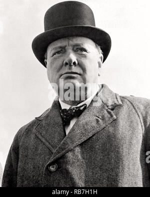 Il Primo ministro inglese Winston Churchill Foto Stock