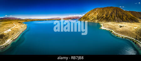 Lago Pukaki Isola del Sud della Nuova Zelanda Foto Stock