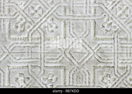 Textured pattern in pressato con stagno verde pallido imperfezioni Foto Stock