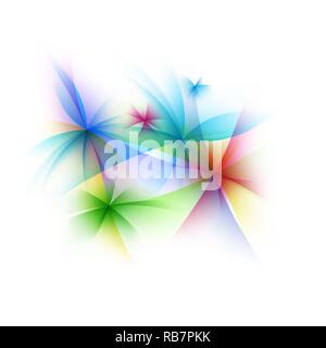 Arte astratta elementi di curva su sfondo bianco Illustrazione Vettoriale