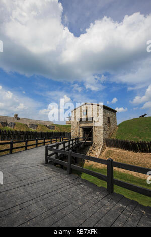 Entrance to Old Fort Niagara, New York state Foto Stock