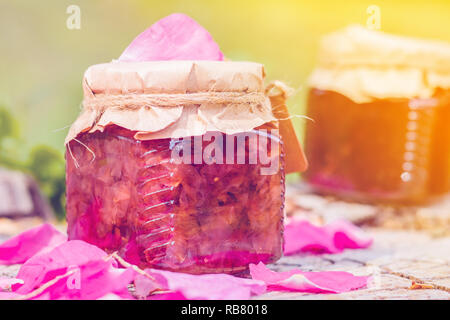 Confettura di rose close-up Foto Stock