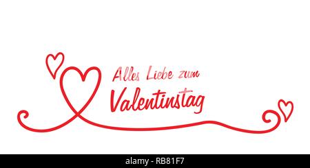 Cuore rosso confine con felice il giorno di san valentino testo illustrazione vettoriale EPS10 Illustrazione Vettoriale