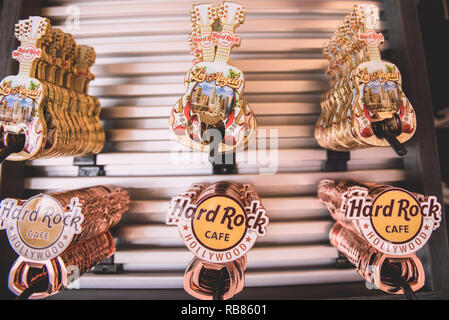 Hard Rock Negozio di souvenir. Hollywood. CA. Foto Stock