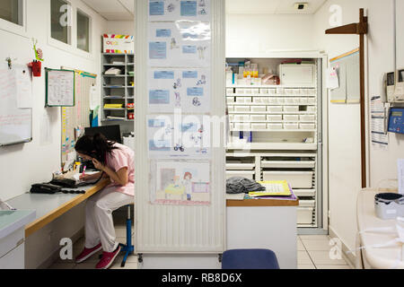 Ufficio principale in un servizio pediatrico Foto Stock