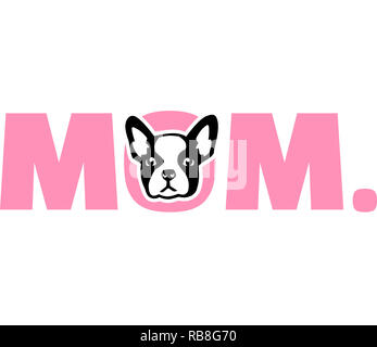 Bulldog francese best mom mai slogan Foto Stock