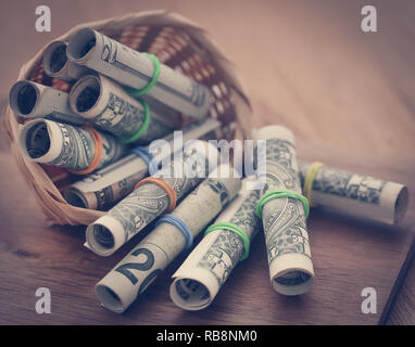 Laminati di dollari simboleggiata come prodotto alimentare Foto Stock