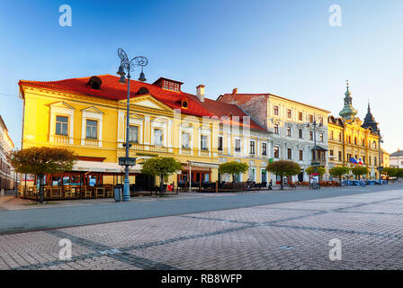 La Slovacchia, Banska Bystrica principale piazza SNP Foto Stock