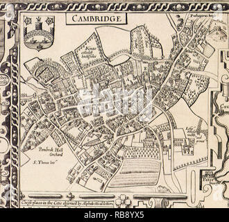 British Mappa Città 1611 Foto Stock