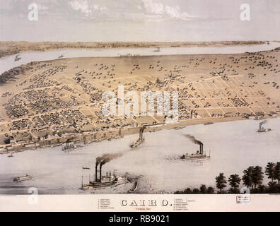 Vista aerea del Cairo. 1867 Foto Stock