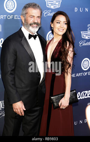 Mel Gibson e la sua fidanzata Rosalind Ross frequentando l'arte di Elysium la dodicesima celebrazione annuale - il cielo su Gennaio 5, 2019 a Los Angeles, California. | Utilizzo di tutto il mondo Foto Stock