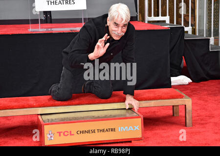 Sam Elliott assiste la sua mano e ingombro cerimonia al TCL teatro cinese il 07 gennaio 2019 in Hollywood, la California. Foto Stock