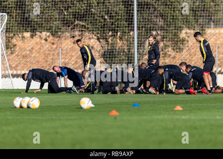 LA MANGA, Spanje, 08-01-2019, calcio, La Manga Club Resort, olandese eredivisie, stagione 2018/2019, , durante il training camp NAC in La Manga 8-01-2019, Foto Stock