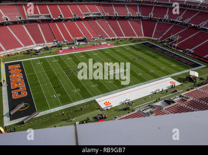 07 gennaio 2019: una vista generale dello stadio prima di College Football Playoff campionato nazionale di azione di gioco fra la Clemson Tigers e Alabama Crimson Tide a Levi's Stadium di Santa Clara, California. John Mersits/CSM Foto Stock