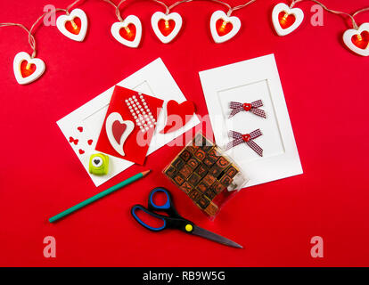 Rendere il giorno di San Valentino cartolina concetto. Fatto con amore per gli amici e amante. Foto Stock