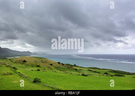 Vista generale del litorale di Cape Hirakubo-saki sull Isola di Ishigaki in Prefettura di Okinawa, in Giappone Foto Stock