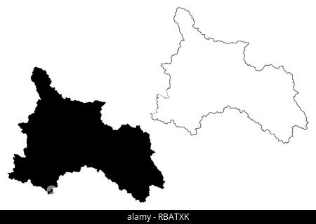 Figlio La provincia (Repubblica socialista del Vietnam, suddivisioni del Vietnam) mappa illustrazione vettoriale, scribble schizzo Tinh figlio la mappa Illustrazione Vettoriale