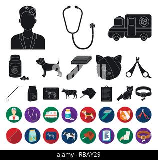 Ambulanza,animale,l'arte,bendaggio,Black,appartamento,spazzola,catturare,scheda,care,cat,claw,clinica,clippers,collare,raccolta,mucca,design,medico,dog,elizabethan,attrezzature,pellicce,toelettatura,testa,la salute,ospedale,icona,immagine,isolato,gamba,logo,medicina,chiodo,cappio,PET,servizi,impostare,malati,segno,uno stetoscopio,il simbolo,termometro,trattamento,vettore,vet,veterinario veterinario,,web,x-ray vettori vettore , Illustrazione Vettoriale