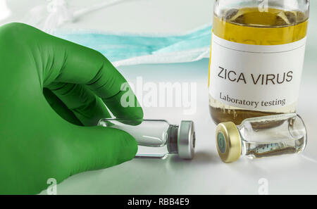 Test per la ricerca di Zika prova concettuale di immagine Foto Stock