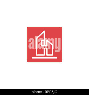 La lettera h architetto, home, costruzione logo creativo modello icona, elementi isolati Foto Stock