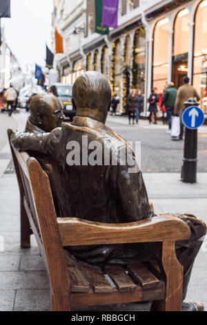 Churchill e Roosevelt Allies Sculpture in commemorazione dell'alleanza in tempo di guerra tra Stati Uniti e Regno Unito durante il secondo mondo W. Foto Stock