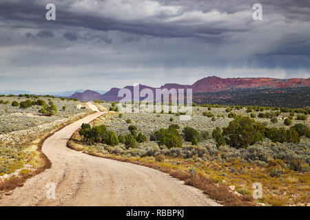 Casa Rock valley road in Utah e Arizona deserto, STATI UNITI D'AMERICA Foto Stock