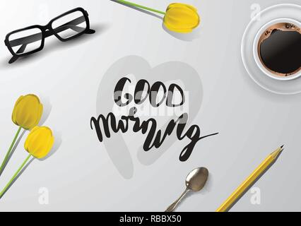 Donna blogger workspace con gli occhiali Illustrazione Vettoriale