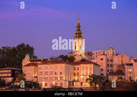 In Serbia, a Belgrado, in vista di San Michele la cattedrale nel centro storico Foto Stock